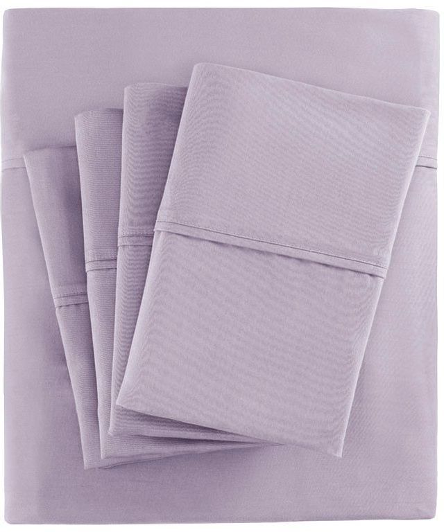 Olliix by Madison Park Purple Split King 800 Thread Count Cotton Rich Sateen Sheet Set-0
