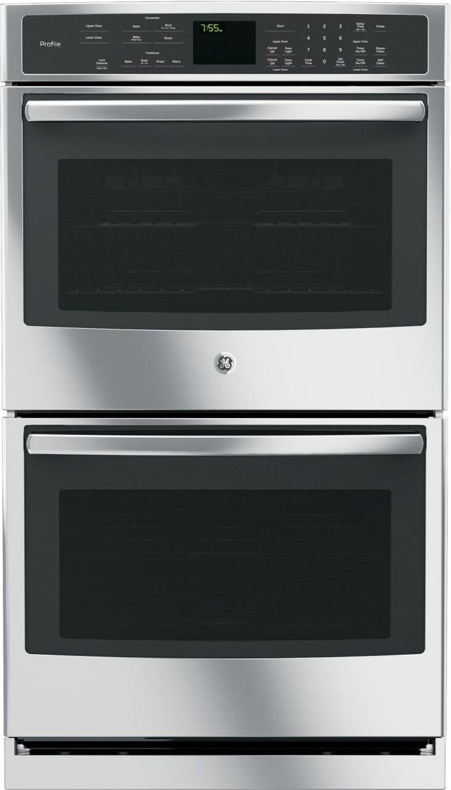 GE Profile™ 30" Stainless Steel Electric Double Convection Oven Built In