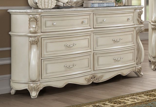New Classic® Home Furnishings Monique White Dresser with Mirror-1