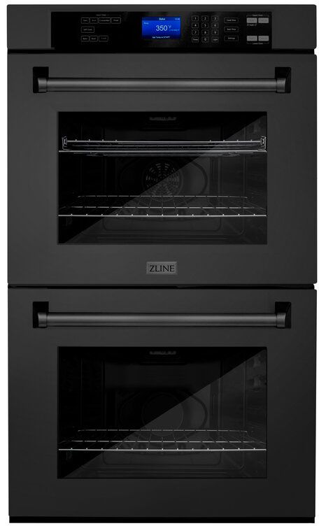 ZLINE 30" Black Stainless Steel Double Electric Wall Oven 