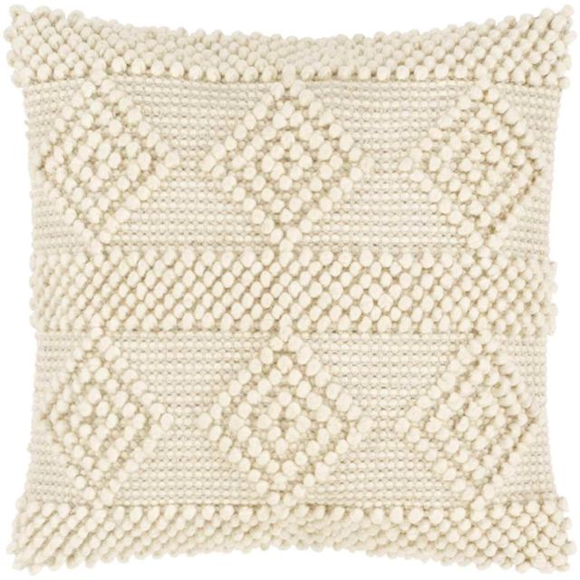 Surya Hygge White 20"x20" Pillow Shell with Polyester Insert-0