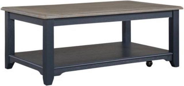 Liberty Summerville Brushed Gray/Navy Cocktail Table