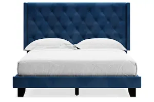 Signature Design by Ashley® Vintasso Blue Queen Upholstered Bed