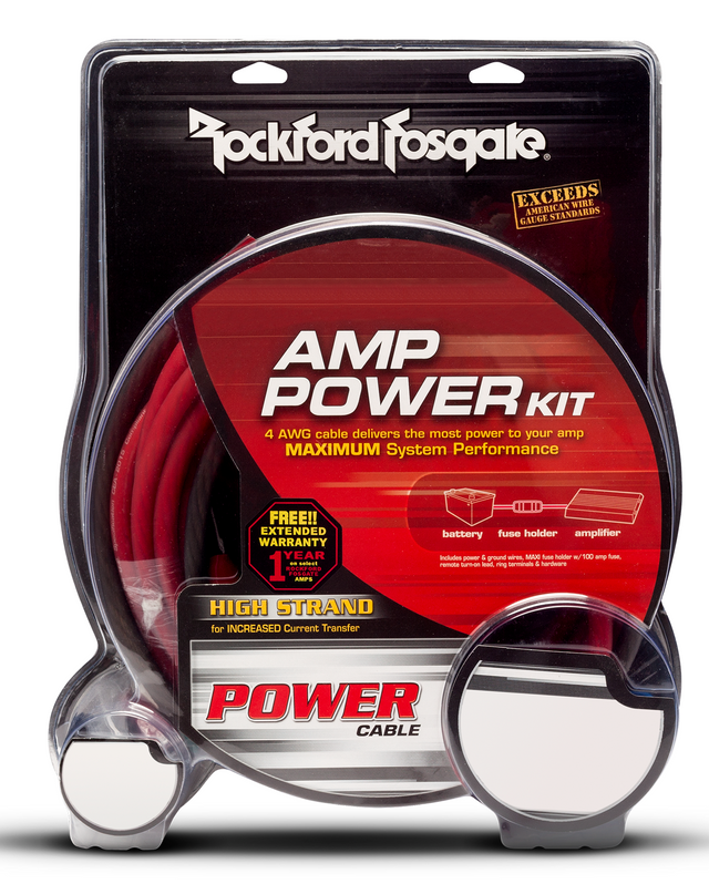 Rockford Fosgate® 4 AWG Power Installation Kit 0