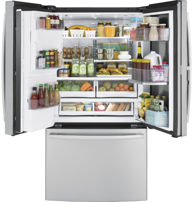 GE Profile™ 27.8 Cu. Ft. Black Stainless Steel French Door Refrigerator 25
