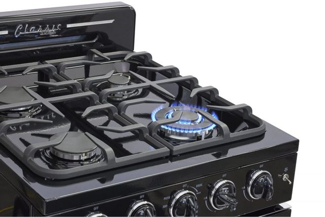 Unique® Appliances Classic Retro 24" Midnight Black Freestanding Natural Gas Range 6