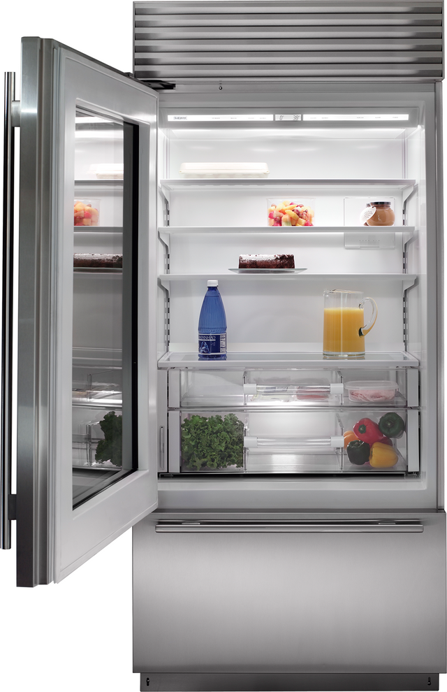 Sub-Zero® 21.6 Cu. Ft. Stainless Steel Built In Bottom Freezer Refrigerator 1