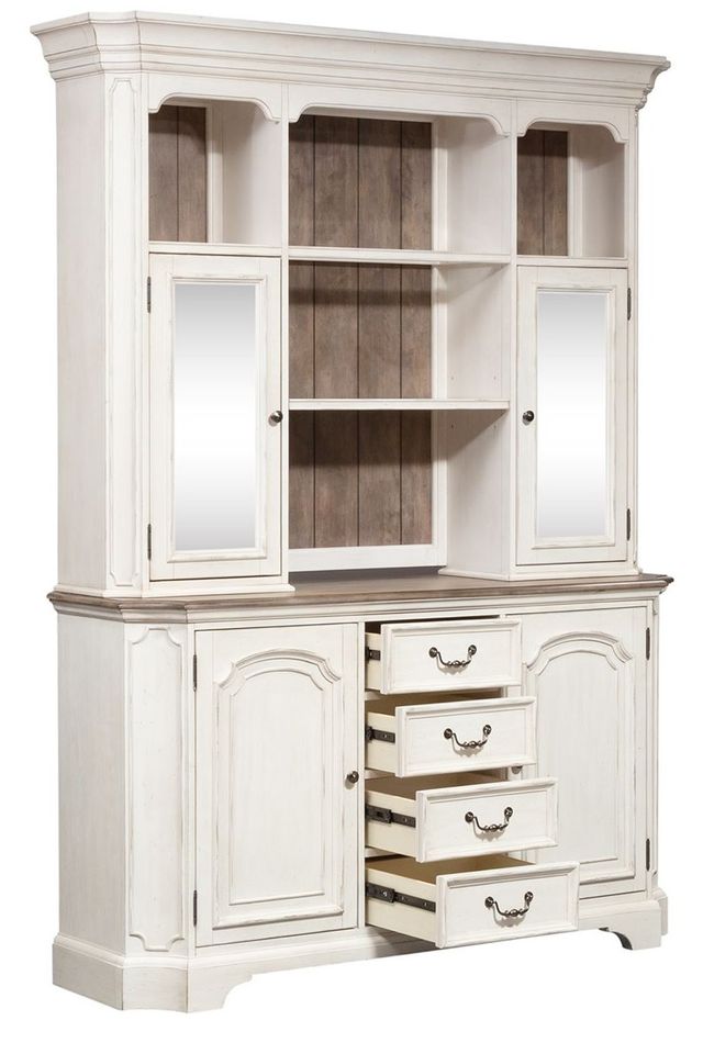 Liberty Furniture Abbey Road Porcelain White Dining Hutch & Buffet-1