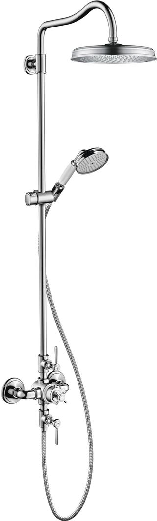 AXOR Montreux Chrome Showerpipe 240 1-Jet, 1.8 GPM