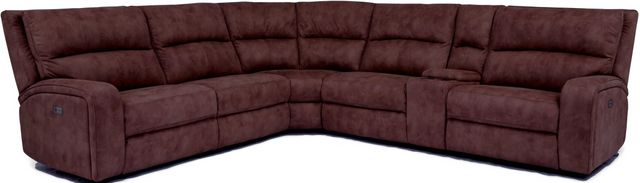 Cheers by Man Wah Power Reclining Sectional with Power Headrest | Big ...