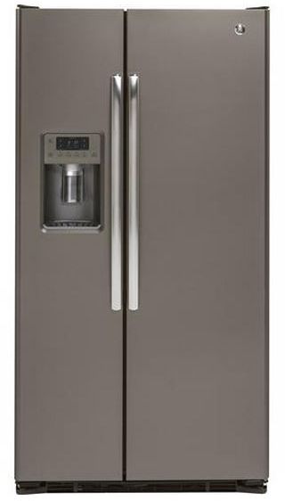GE® 22.0 Cu. Ft. Counter Depth Side By Side Refrigerator-Slate