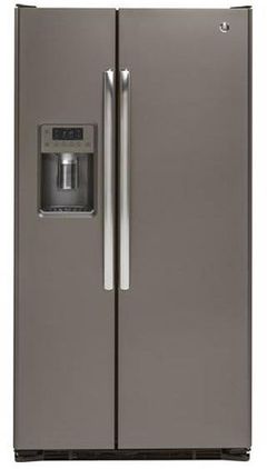 GE® 21.9 Cu. Ft. Slate Counter Depth Side By Side Refrigerator