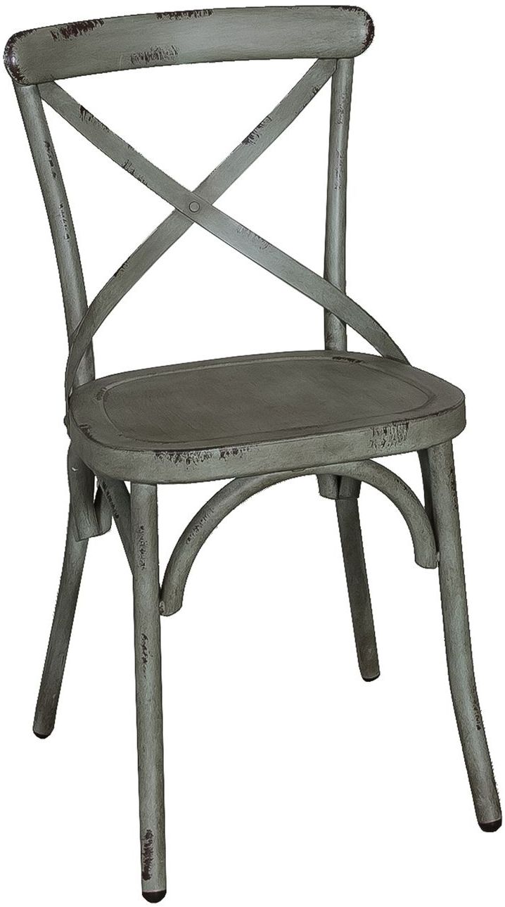 Liberty Vintage Dining Green X Back Side Chair