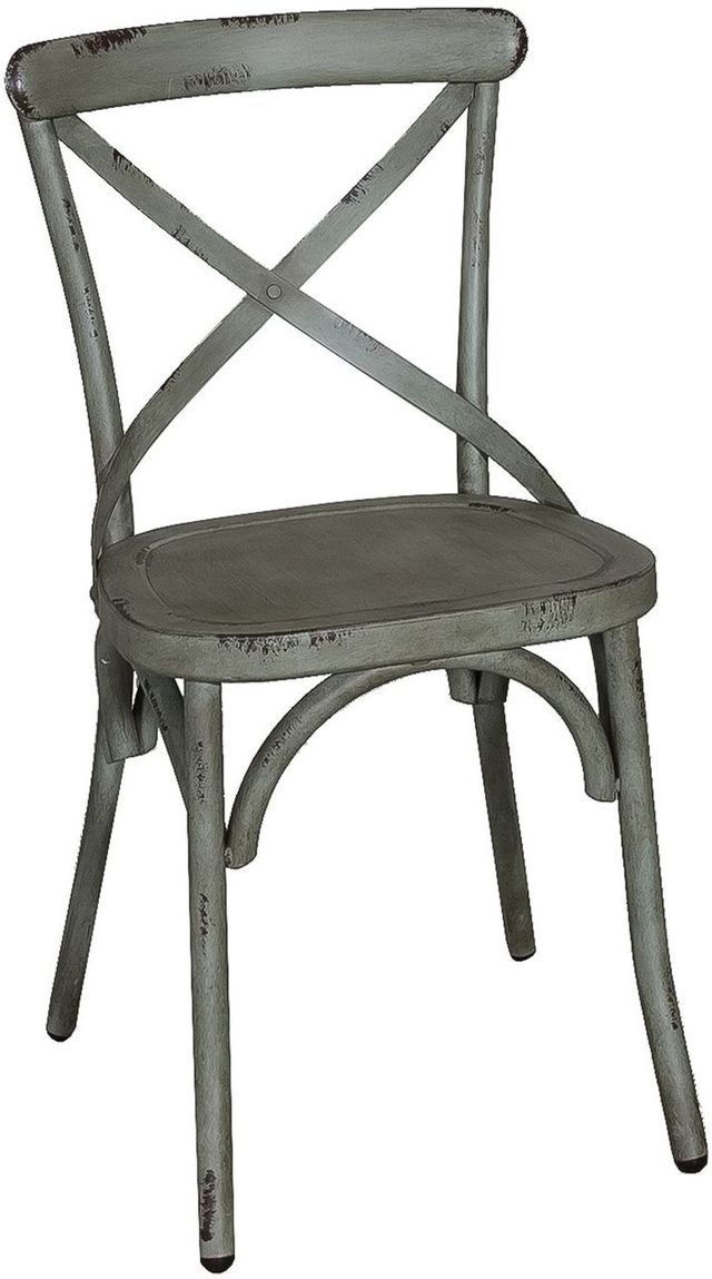 Liberty Vintage Dining Green X Back Side Chair - Set of 2-0