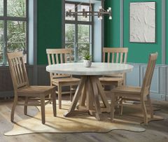 Elements International Lakeview 5-Piece Natural Dining Table Set