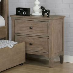 Furniture of America® Vevey Wire-Brushed Warm Gray Nightstand