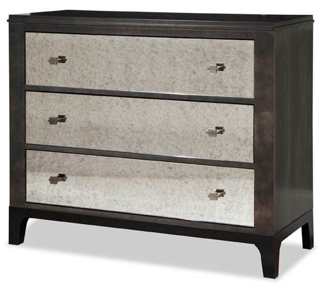Durham Furniture Front Street Smoke Bachelors Chest with Mirror Drawer Fronts
