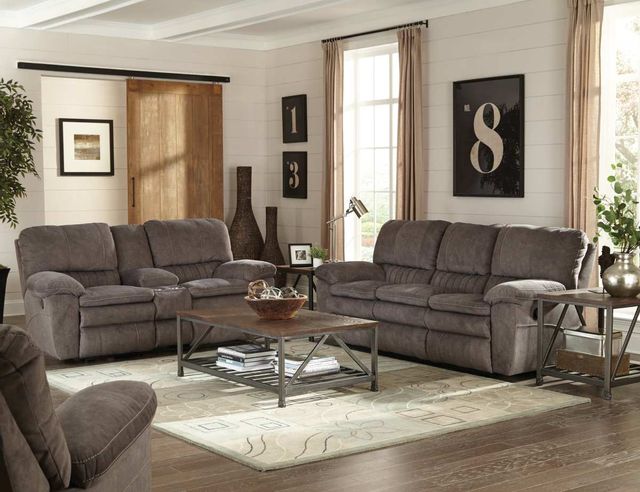 Catnapper® Reyes Graphite Power Lay Flat Reclining Sofa 8
