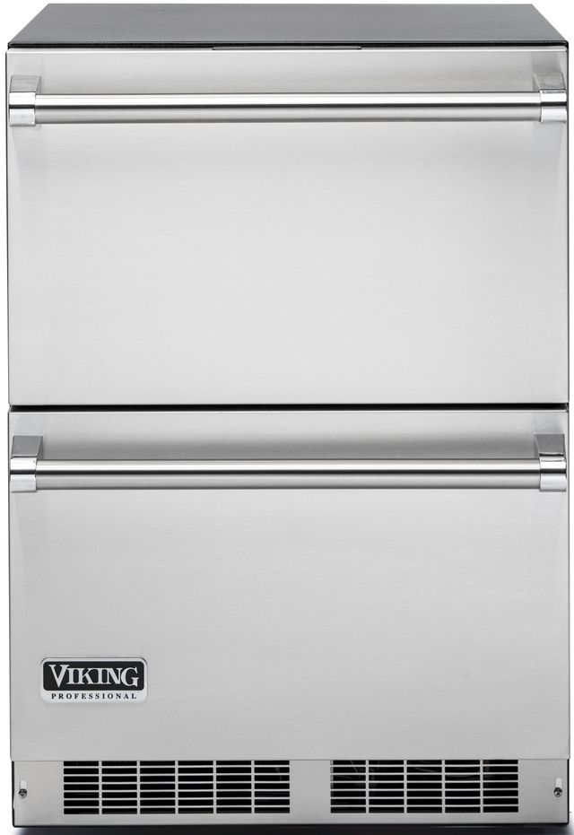 Viking® Professional 5 Series 24" Stainless Steel Refrigerator Drawers-0