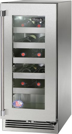 Perlick® Signature Series 2.8 Cu. Ft. Stainless Steel Frame Outdoor Wine Cooler-HP15WO-4-3R