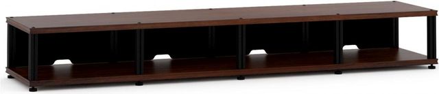 Salamander Designs® Synergy Quad 10 AV Cabinet-Dark Walnut/Black