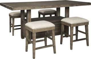 Signature Design by Ashley® Wyndahl 5-Piece Rustic Brown Counter  Height Dining Table Set
