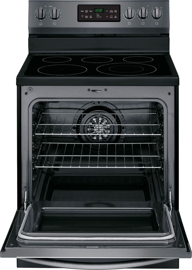 Frigidaire Gallery® 29.88" Black Stainless Steel Free Standing Electric Range 1