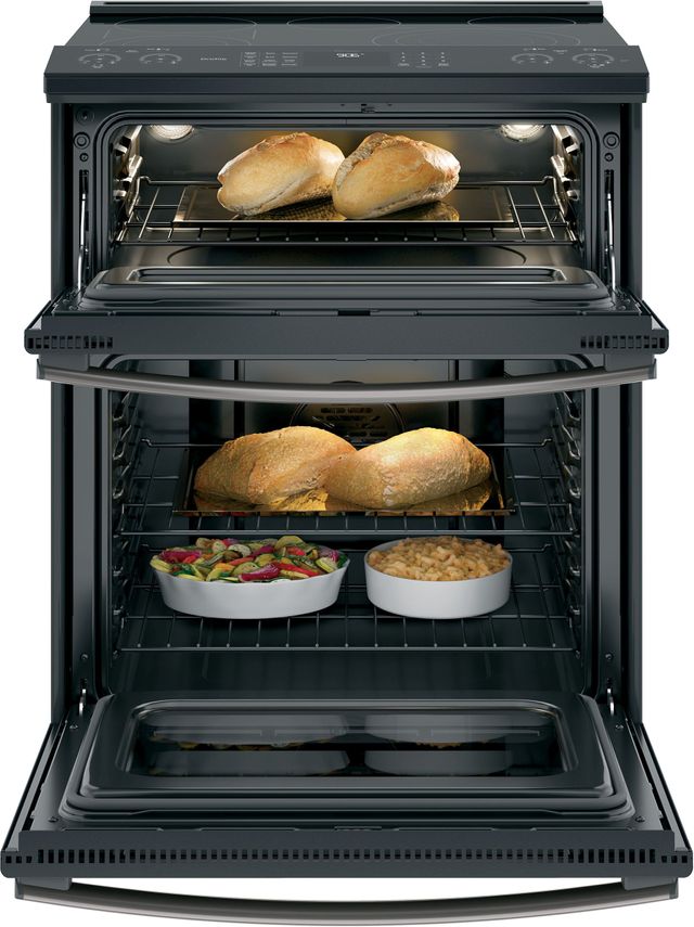 GE Profile™ 29.88" Black Slate Slide-In Electric Double Oven Convection Range 2