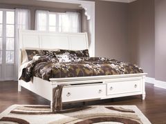 Millennium® By Ashley® Prentice White California King Sleigh Bed with Storage