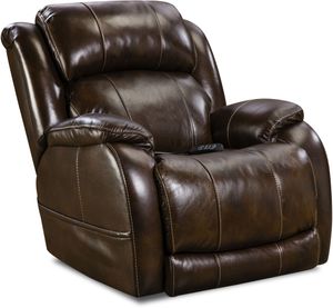 HomeStretch Custom Comfort Power Wall-Saver Leather Recliner