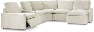 Signature Design by Ashley® Hartsdale 6-Piece Linen Reclining Sectional with Console and Chaise
