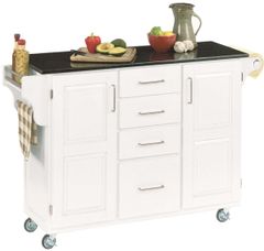 homestyles® Create-a-Cart Black Granite/White Kitchen Cart