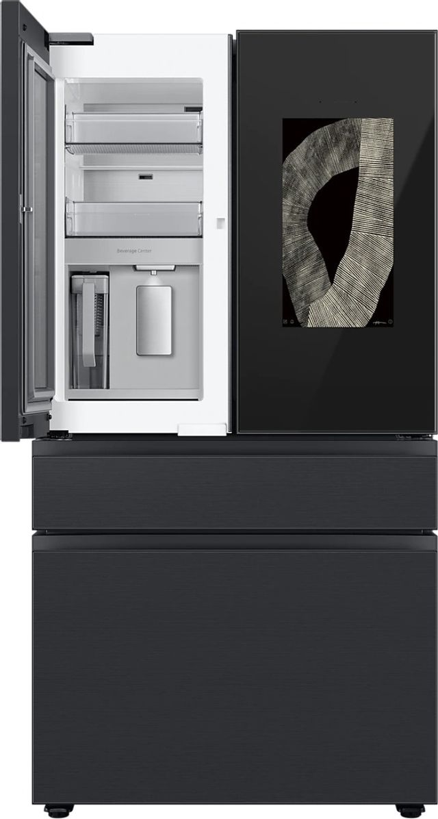 Samsung Bespoke 28.6 Cu. Ft. Charcoal Glass/Matte Black Steel French Door Refrigerator 2