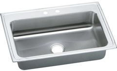 Elkay® Celebrity Brushed Satin Stainless Steel Single Bowl Drop-in Kitchen Sink-PSRS33222