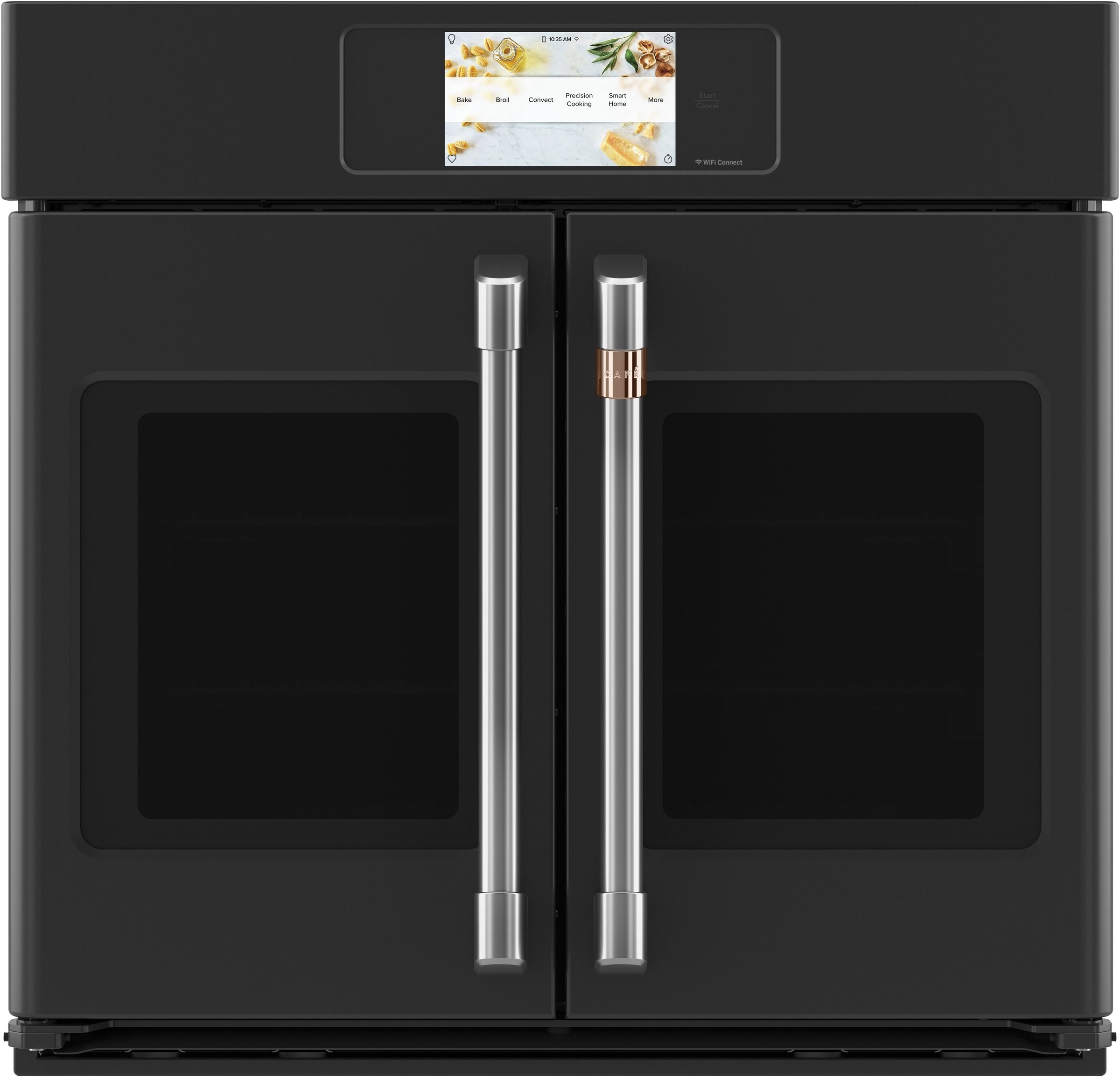 Café™ Professional Series 30" Matte Black Smart Built In Convection French Door Single Wall Oven-CTS90FP3ND1