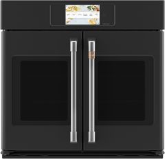 Café™ Professional Series 30" Matte Black Smart Built In Convection French Door Single Wall Oven