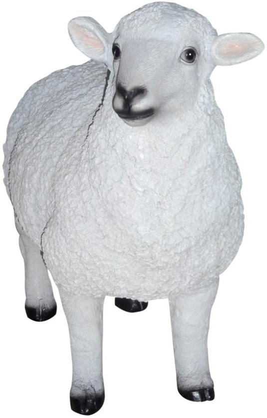 Moe's Home Collection White Dolly Sheep Statue 1