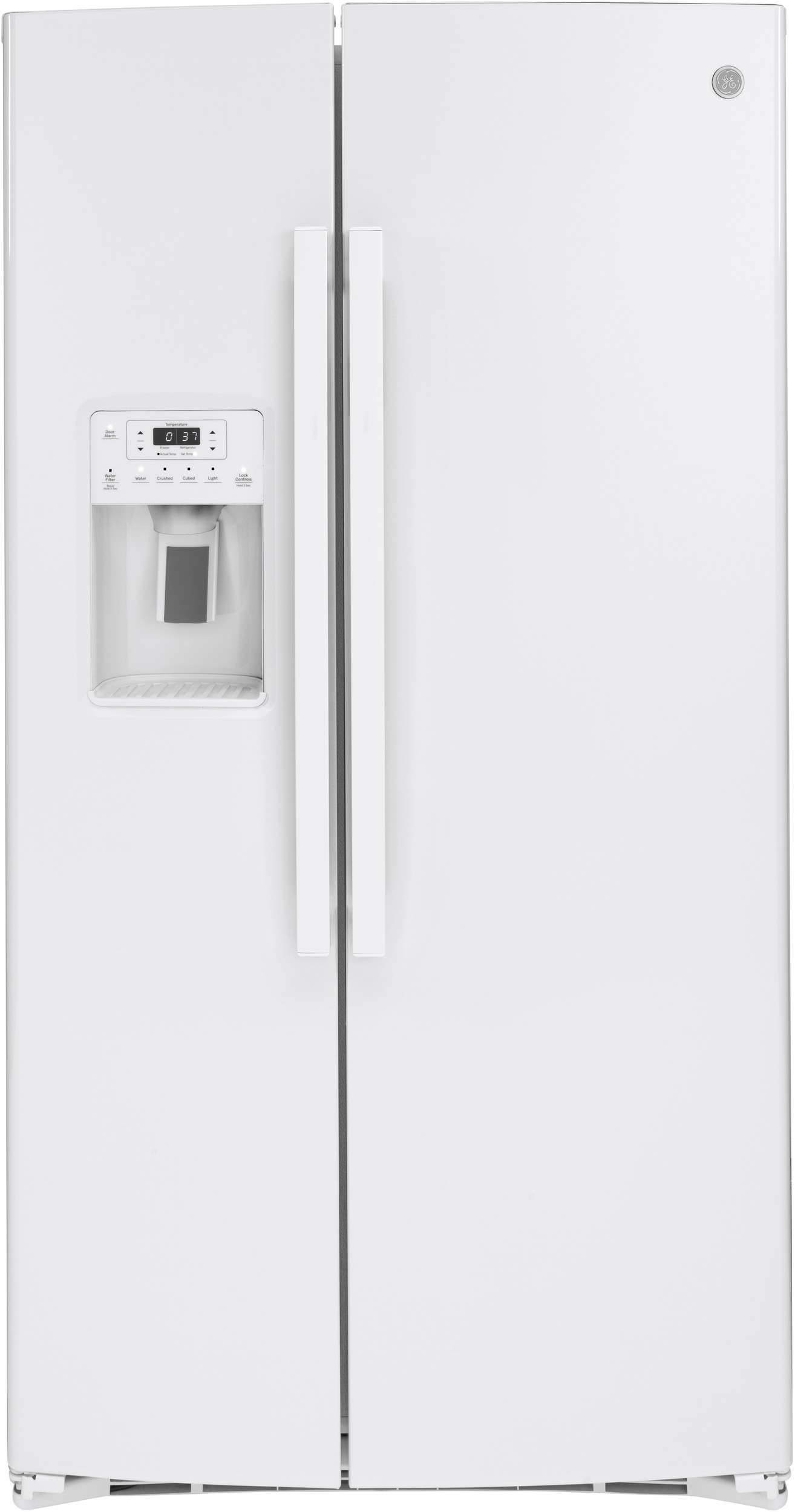 GE® 25.1 Cu. Ft. White Side-By-Side Refrigerator
