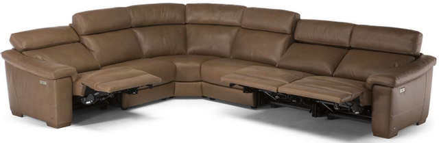 Natuzzi leather reclining sectional hot sale