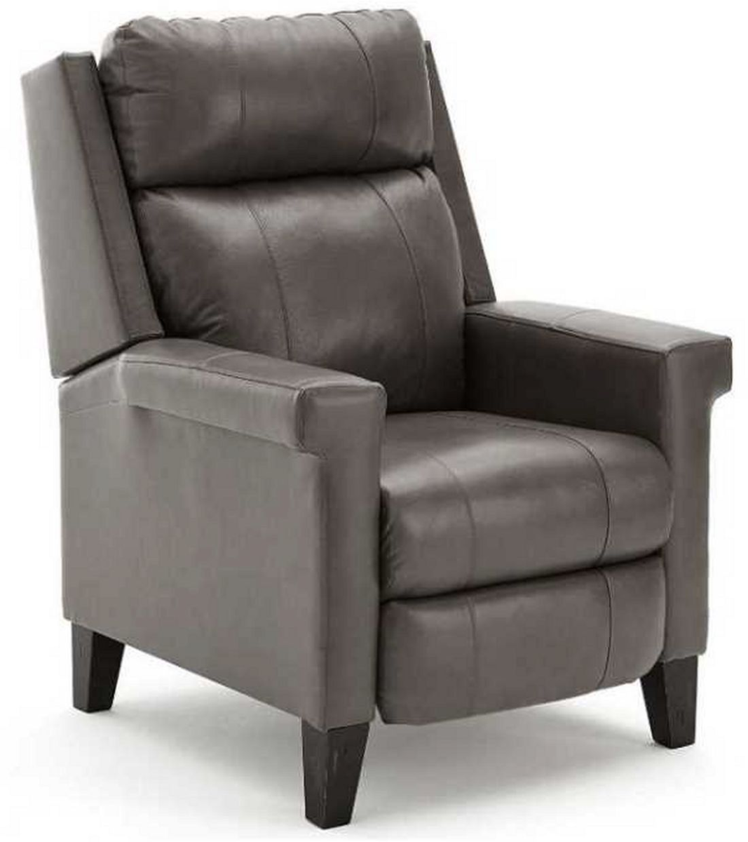 High leg outlet leather recliner chair