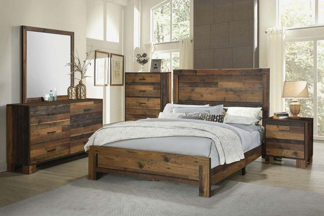 Coaster® Sidney Rustic Pine Twin Panel Bed-1