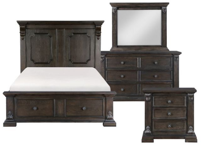 Homelegance® Cornwall 4-Piece Espresso Queen Platform Storage Bedroom ...