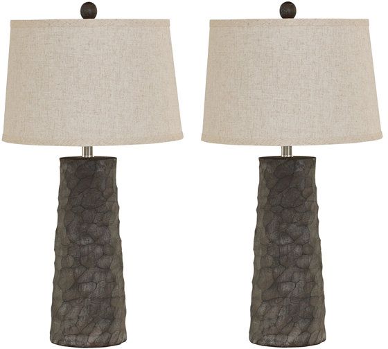 Signature Design by Ashley® Sinda Set of 2 Gray Poly Table Lamps