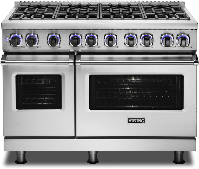 Viking® 7 Series 48" Stainless Steel Pro Style Dual Fuel Natural Gas Range-0