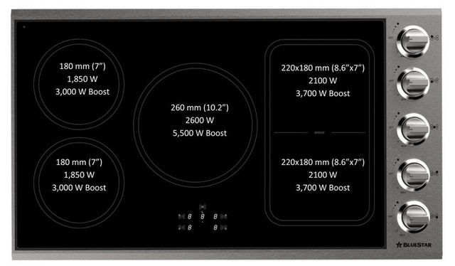 BlueStar® 36" Stainless Steel Frame Induction Cooktop 3