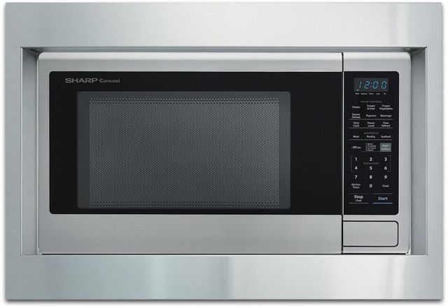 Sharp® 26.88" Stainless Steel Microwave Oven Built In Trim Kit 1