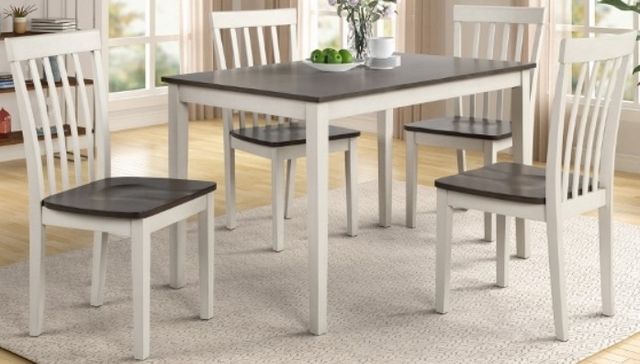 Crown Mark Brody 5-Piece Grey/White Dining Table Set-0