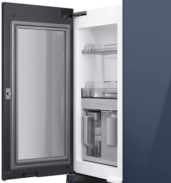 Samsung Bespoke 23.0 Cu. Ft. Matte Black Steel Smart Counter Depth 4-Door Flex™ French Door Refrigerator with WiFi and Customizable Panel Colors 35