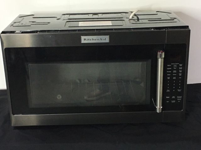 OUT OF BOX KitchenAid® 2.0 Cu. Ft. Black Stainless Steel with PrintShield™ Finish Over The Range Microwave-0