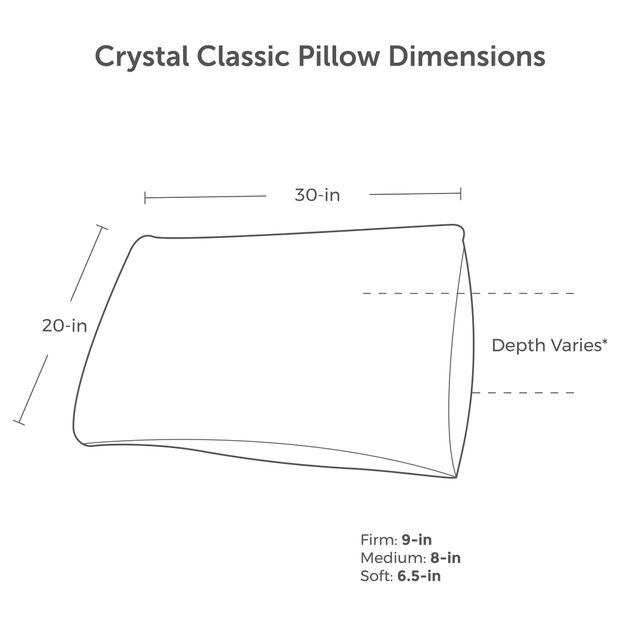 Protect-A-Bed® Naturals White Crystal Classic Queen Pillow 23